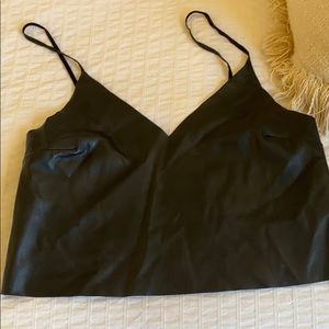 Kendall & Kylie Faux Leather Top